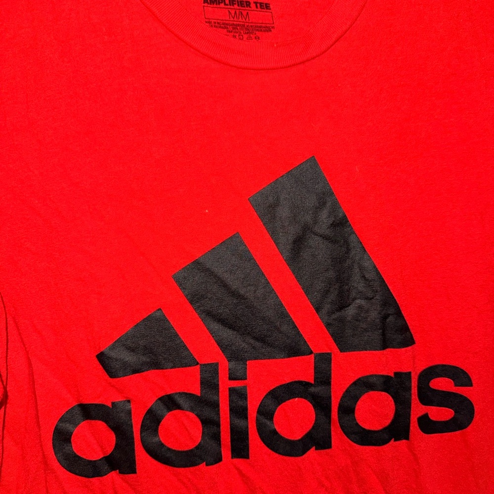Adidas Amplifier Tee in Vibrant Red